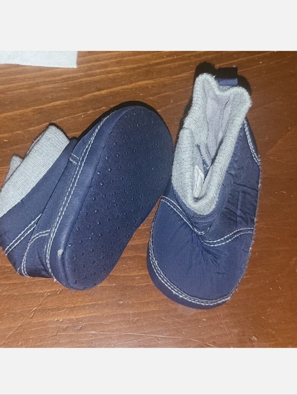 Navy Baby Soft Sole Shoes - Comfortable Slip-On for Infants